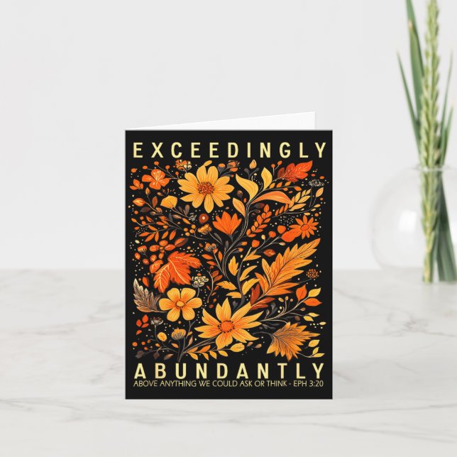 Carte Exceedingly Abundantly - Ephesians 3_20 Christian  (Devant)