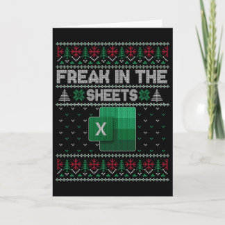 Carte Excel Freak In The Sheets Spreadsheet Ugly Sweater
