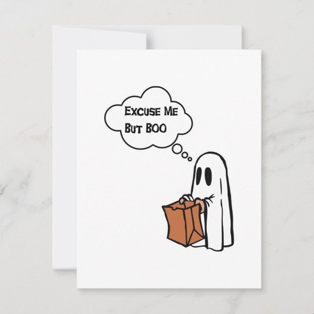 Carte Excusez-moi mais Boo (Devant)