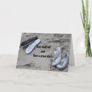 CARTE EXÉCUTEZ BAREFOOT ET AMUSEZ-VOUS À L'ANNIVERSAIRE