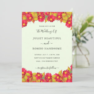 Carte Exemple de carton d'invitation de mariage encadré 