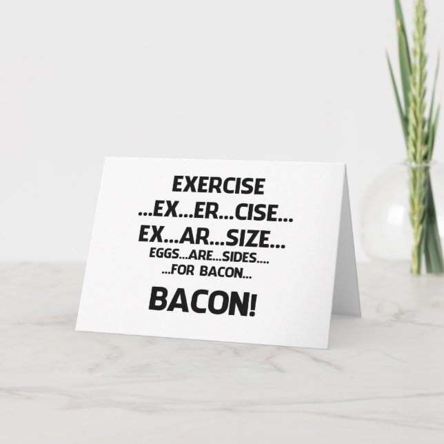 Carte Exercice. .BACON (Devant)