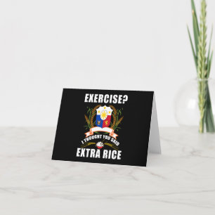 Carte Exercice Je Pensais Que Vous Avez Dit Extra Rice P