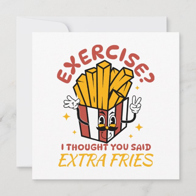 Carte Exercice Je Pensais Que Vous Aviez Dit Frites Supp (Devant)