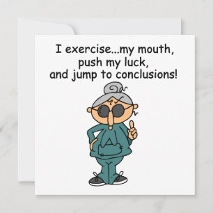 Carte Exercice, Push, Jump Humour