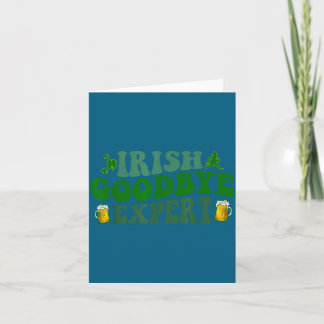Carte Expert d'au revoir irlandais Drôle St Patrick's Da