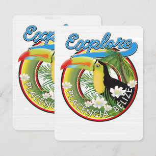 Carte Explorer le logo de voyage de Placencia Belize