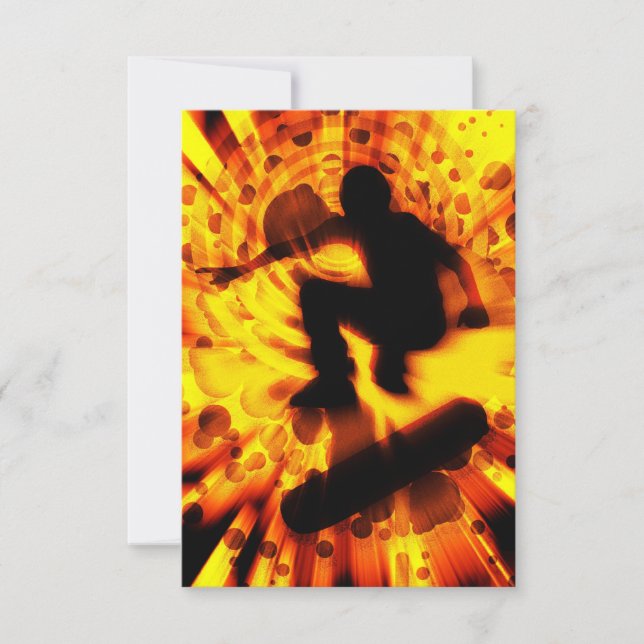 Carte explosion de lumière de skateboard (Devant)