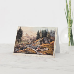 Carte Extraction de l'or en Californie