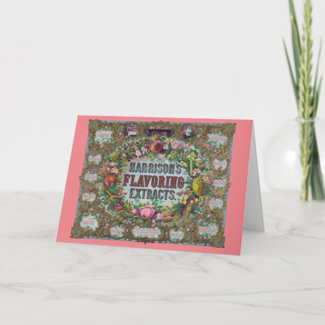 Carte Extraits de cuisson de fruits à fleurs victoriens  (Devant)