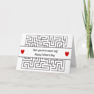 Carte Extraordinaire Papa Funny Maze Fête des pères à th