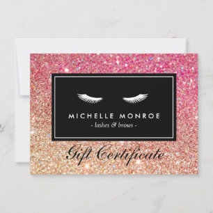 Carte Eyelashes avec certificat cadeau de Parties scinti