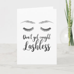 Carte Eyelashes Eyebrows Beauté Lover sans lashless