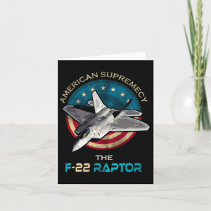 Carte F22 Raptor American Patriotic Fighter Jet 4ème De