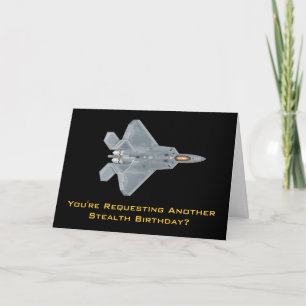 Carte F-22 Raptor Stealth Anniversaire