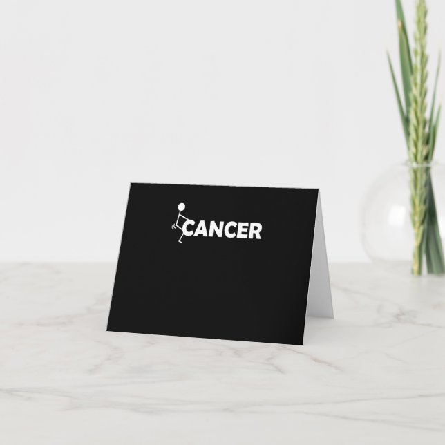 Carte F Cancer Funny Stick figure Vis Hump It (Devant)