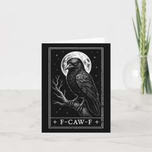 Carte F-caw-f Crow Tarot Card Drôle Gothique Halloween V