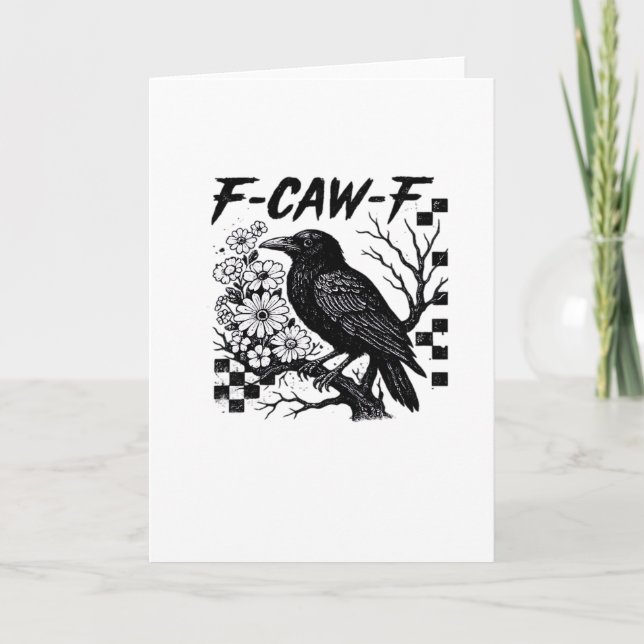 Carte F Caw F Essential Funny Trendy Style (Devant)