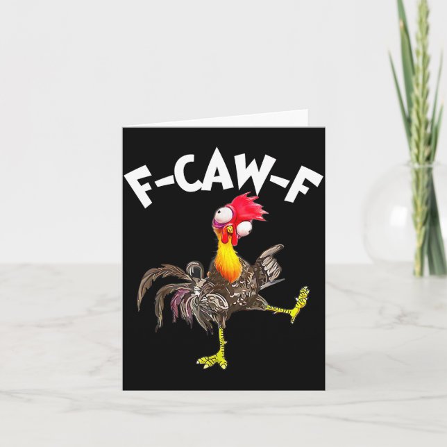Carte F-caw-f Rooster Funny Bird Fcaw-f Chicken Whispere (Devant)