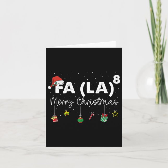 Carte Fa (la)8 Noël Funny Père Noël Fa La Math Enseignan (Devant)