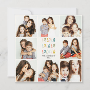 Carte Fa La La   Couleurs pastel   Collage photo de vaca