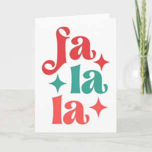 Carte Fa La La - Festive vacances Typographie Design