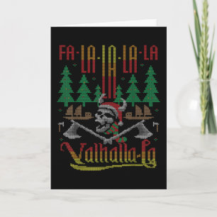 Carte Fa-La-La-La Valhalla-La Viking Norvégien Laid