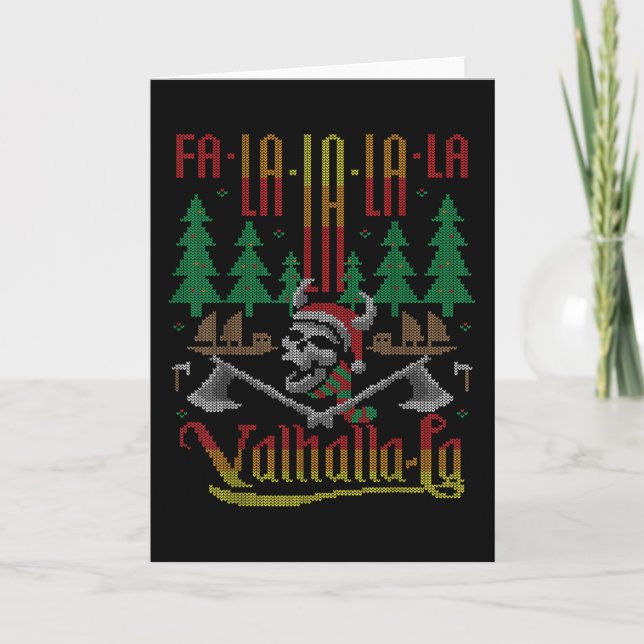 Carte Fa-La-La-La Valhalla-La Viking Norvégien Moche (Devant)