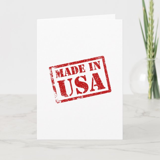 Carte Fabriqué aux Etats-Unis, Fabriqué en Amérique (Devant)