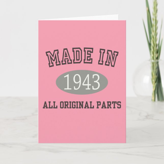 Carte Fabriqué En 1943 Toutes Les Pièces Originales (Devant)