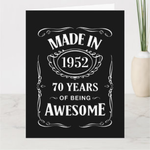 Carte Fabriqué en 1952 70 ans d'être génial anniversaire