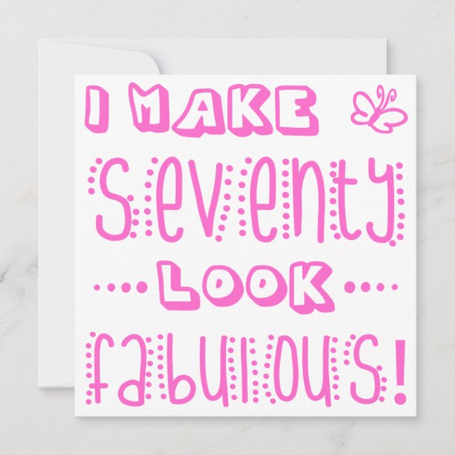 Carte Fabuleux 70e anniversaire (Devant)