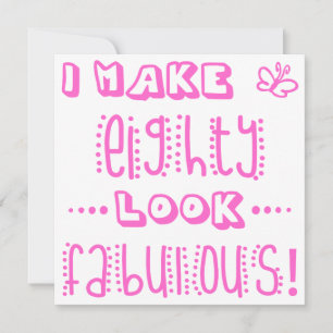 Carte Fabuleux 80e anniversaire