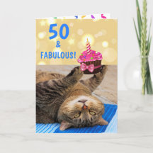 Fabuleux Cinquante Chat Anniversaire