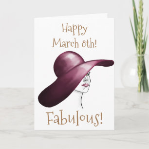 Carte Fabuleux ! Femme élégante avec Casquette Joyeux 8 