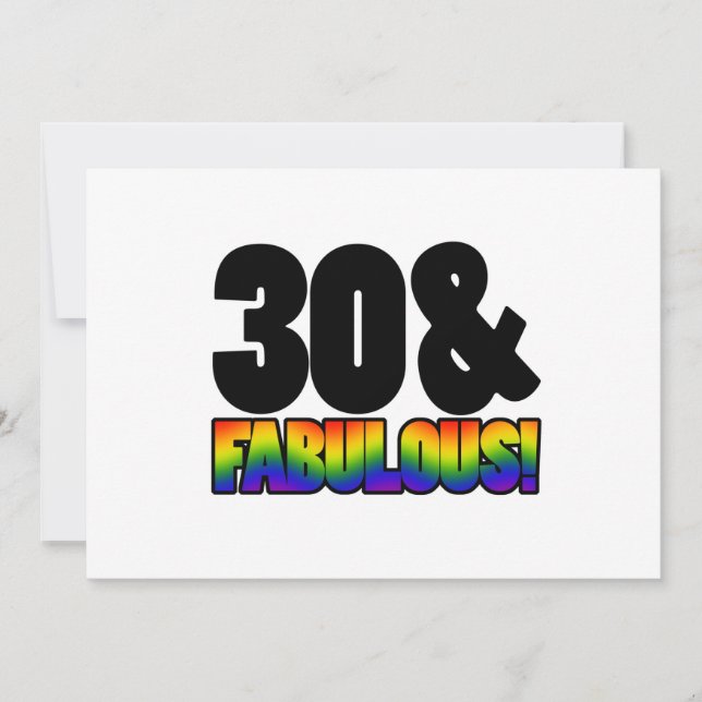 Carte Fabuleux Gay 30e anniversaire (Devant)