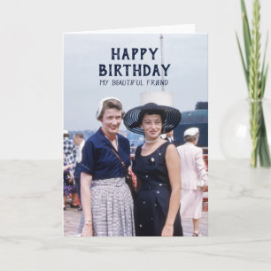 Carte Fabulous Lady Friends Retro Anniversaire Amitié