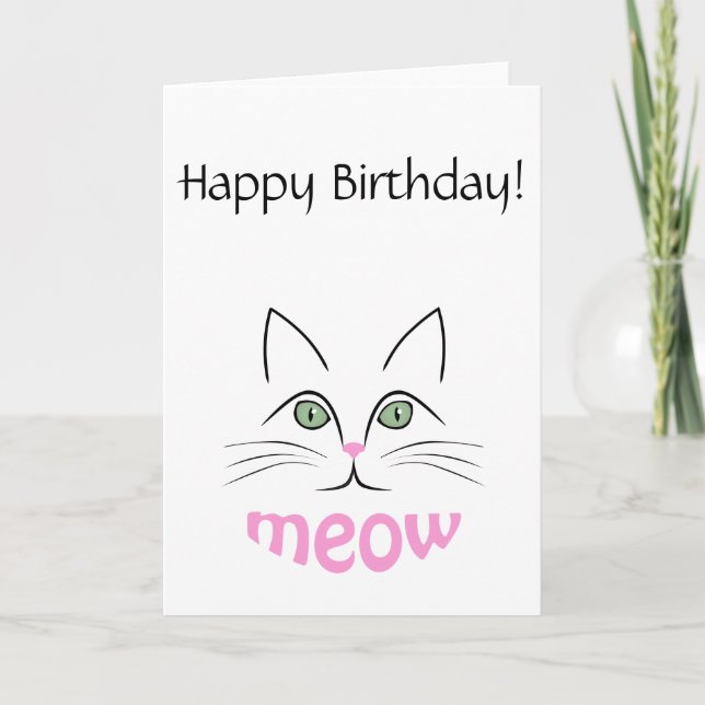 Carte Face de chat (Devant)