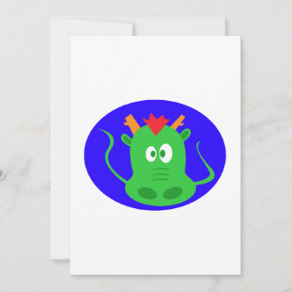 Carte Face de dragon mignonne