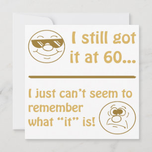 Carte Faces amusantes 60e anniversaire Gag Cadeaux