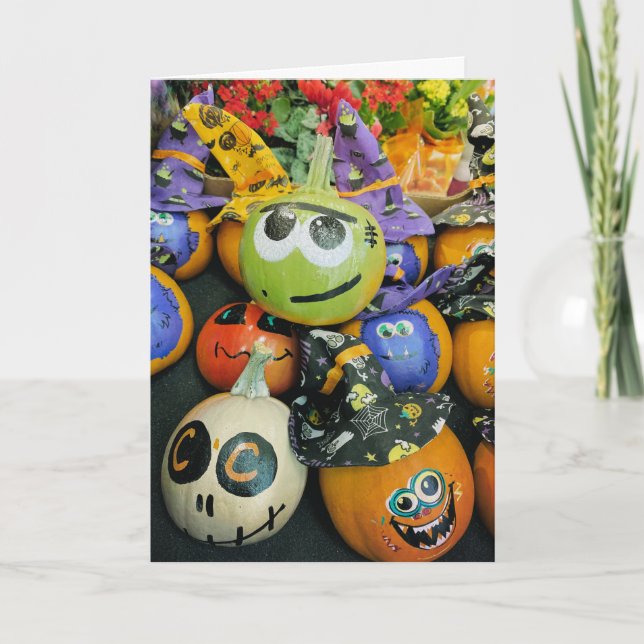 Carte faces d'Halloween (Devant)
