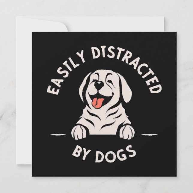 Carte Facilement distrait par les chiens (Devant)