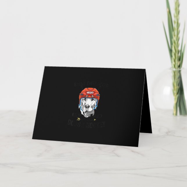 Carte Facilement Distrait Par Les Chiens Et Le Hockey (Devant)