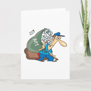 Carte Facteur portant un grand sac