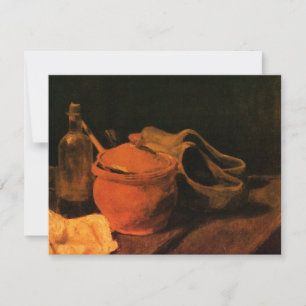 Carte Faïence, Bouteille et Sabots par Vincent van Gogh
