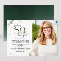 Faire 50 apparence bon or photo Anniversaire Invit