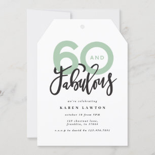 Carte Faire 60 look bon anniversaire de typographie mode