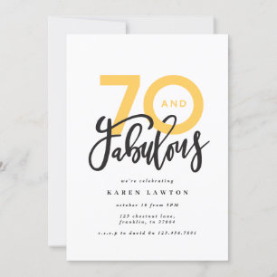 Carte Faire 70 look bon anniversaire moderne