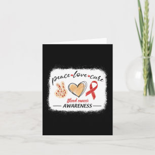 Carte Faire Connaître le cancer du sang Paix Amour Cure 