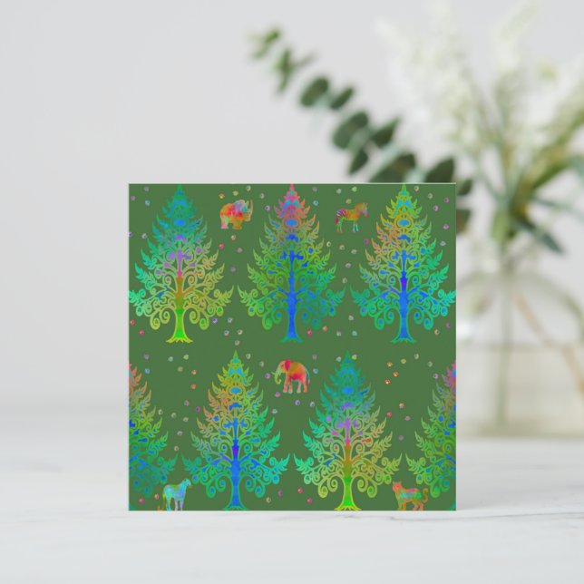 Carte Faire des traces au printemps (Debout devant)